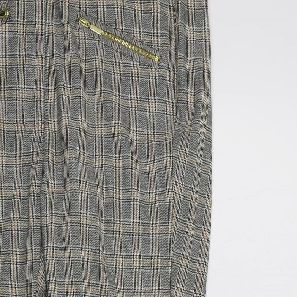NEXT Womens Blue Check  Dress Pants Trousers Size 12 L27 in