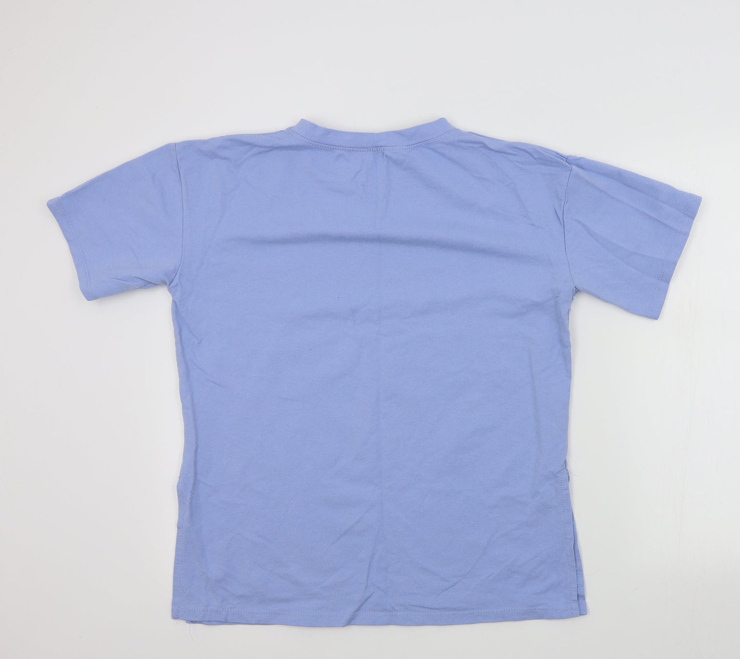 jyy london Womens Blue Colourblock  Basic T-Shirt Size L