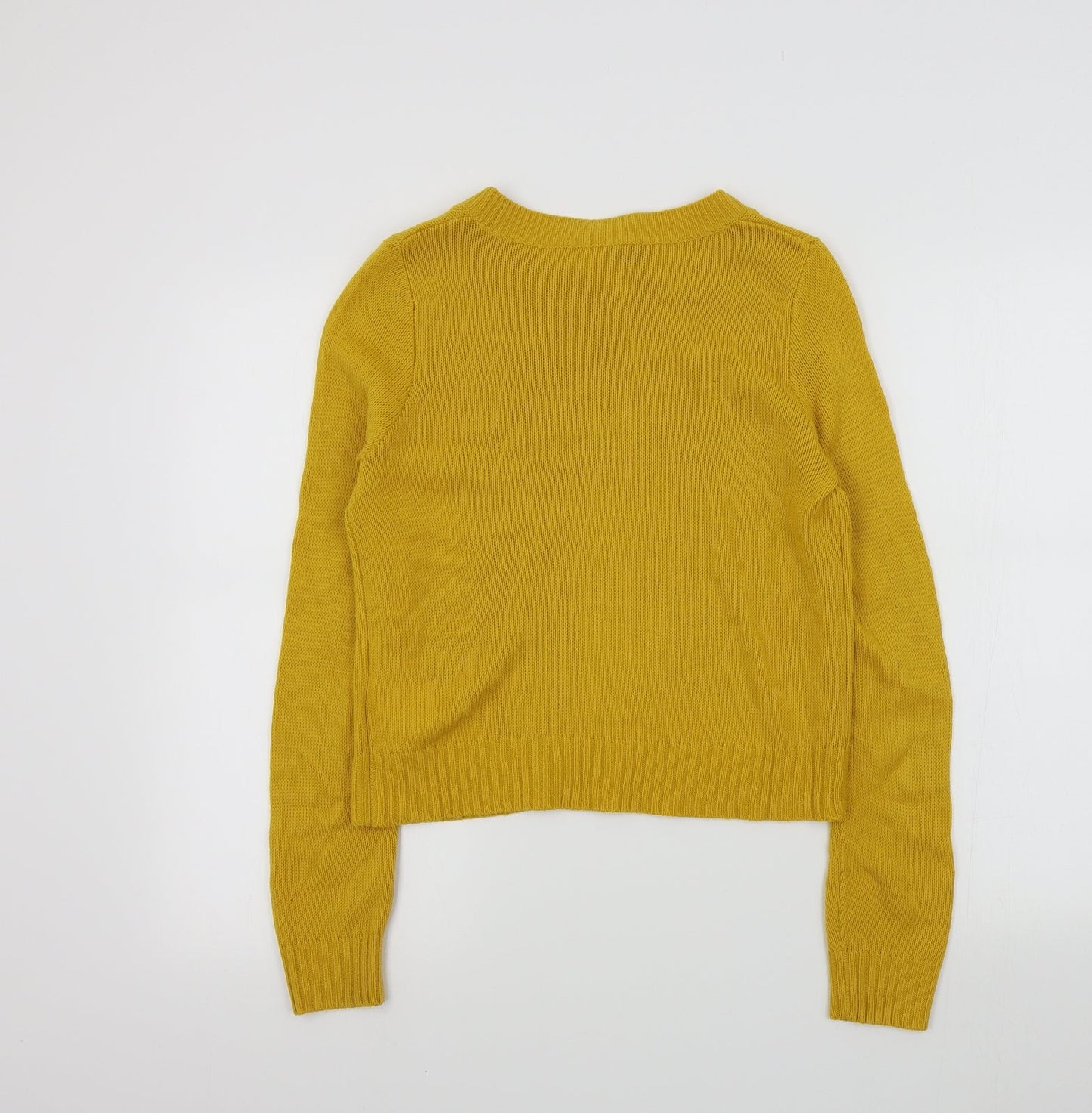 H&M Womens Yellow   Pullover Jumper Size XS