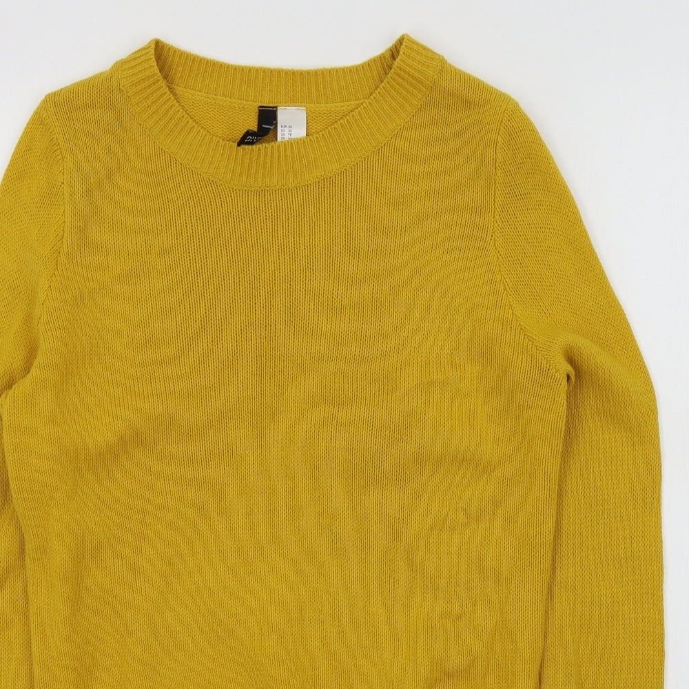 H&M Womens Yellow   Pullover Jumper Size XS