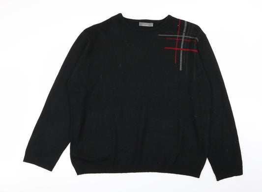armando Mens Black   Pullover Jumper Size 2XL