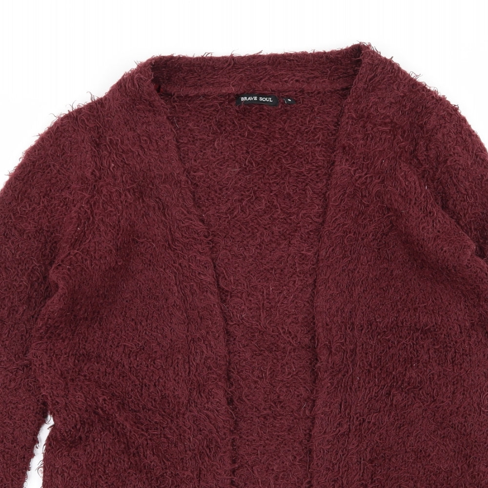 Brave Soul Womens Red   Cardigan Jumper Size 8