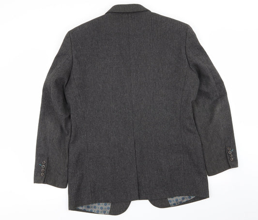 Dunnes Stores Mens Grey Geometric  Jacket Blazer Size 42