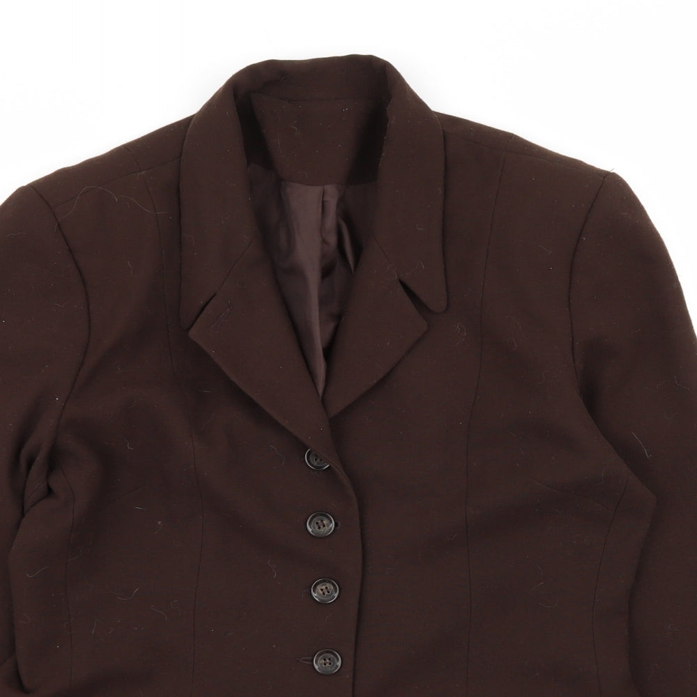 Preworn Womens Brown   Jacket Blazer Size 14