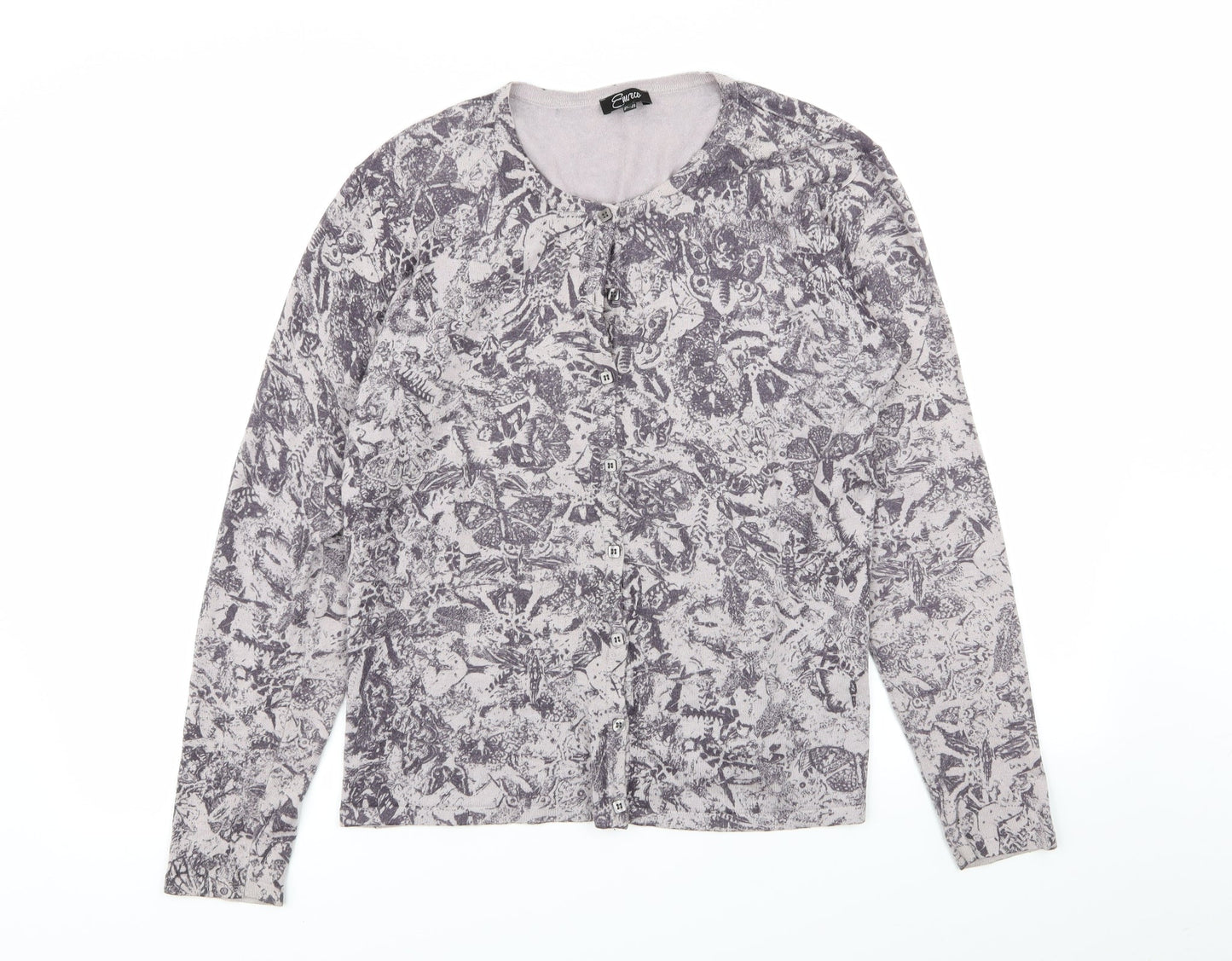ESMARA Womens Multicoloured Floral  Cardigan Jumper Size 14