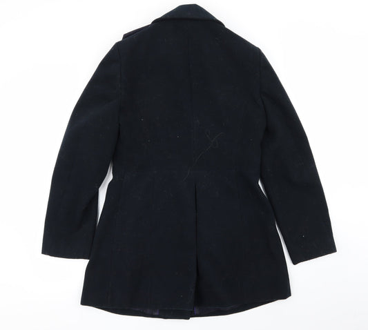 M&S Womens Blue   Overcoat Coat Size 10