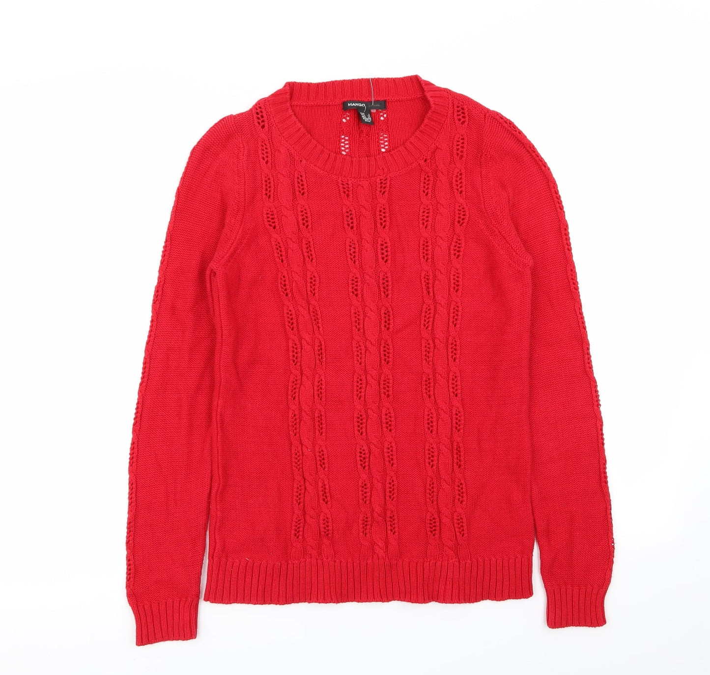 Mango Womens Red   Pullover Jumper Size S