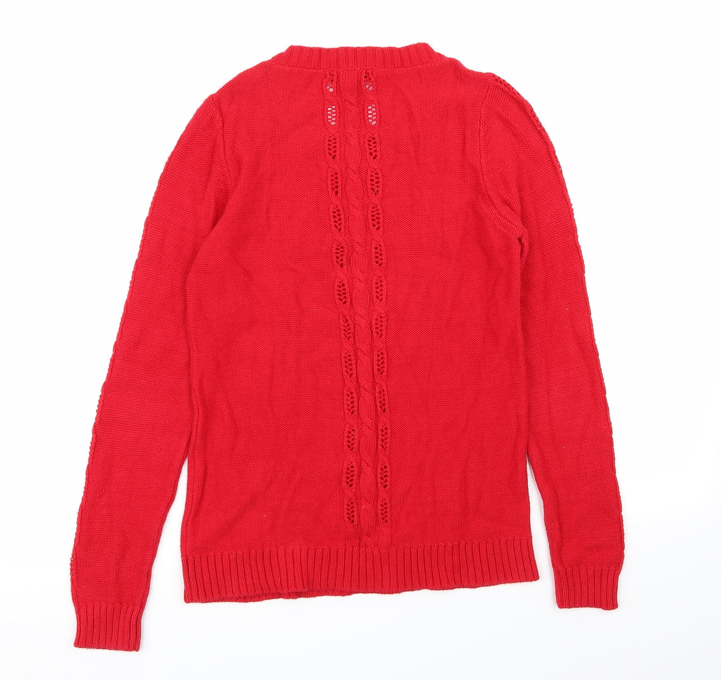 Mango Womens Red   Pullover Jumper Size S