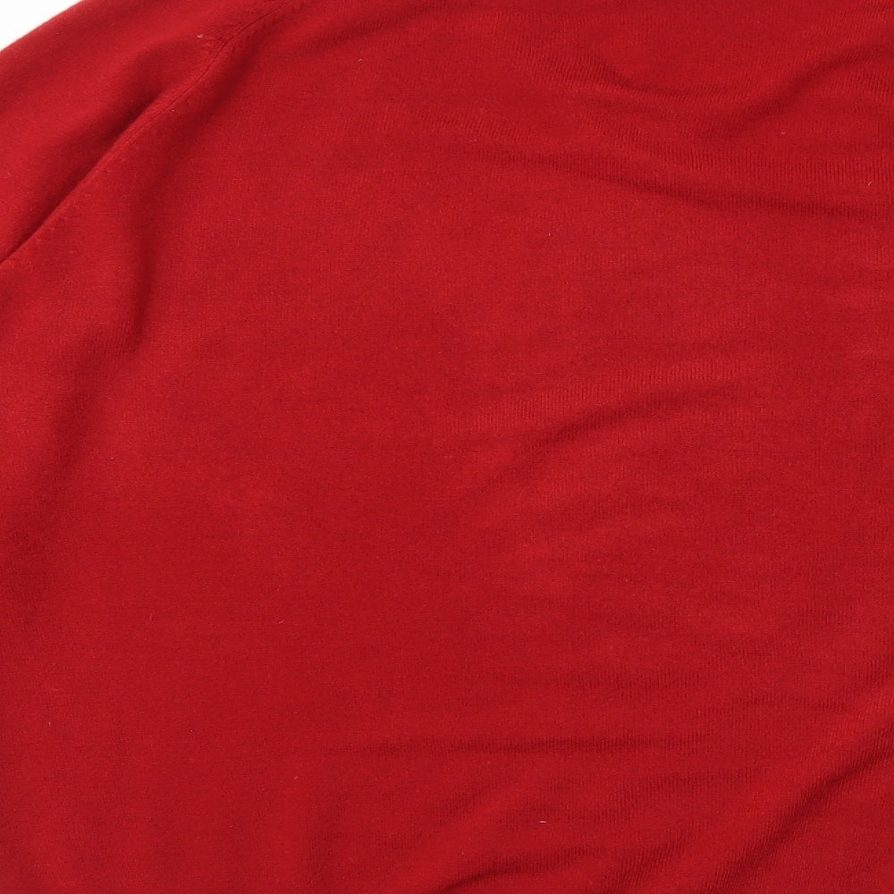 M&S Mens Red   Pullover Sweatshirt Size XL