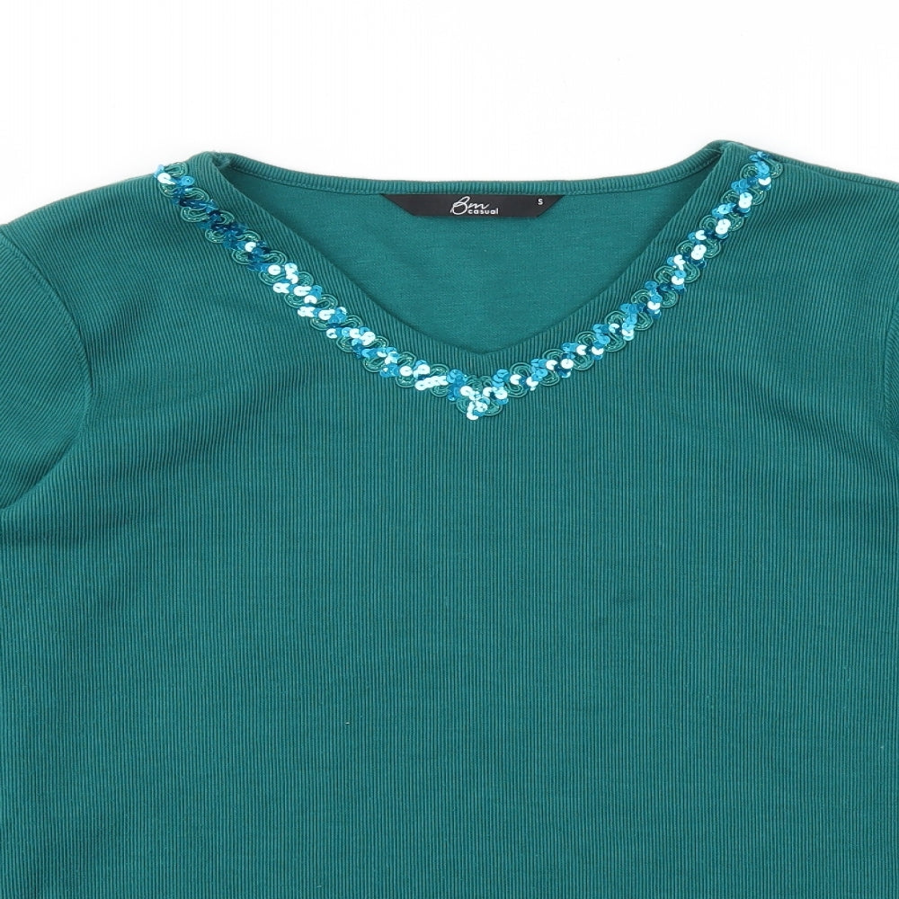 BM Womens Green   Pullover Jumper Size S