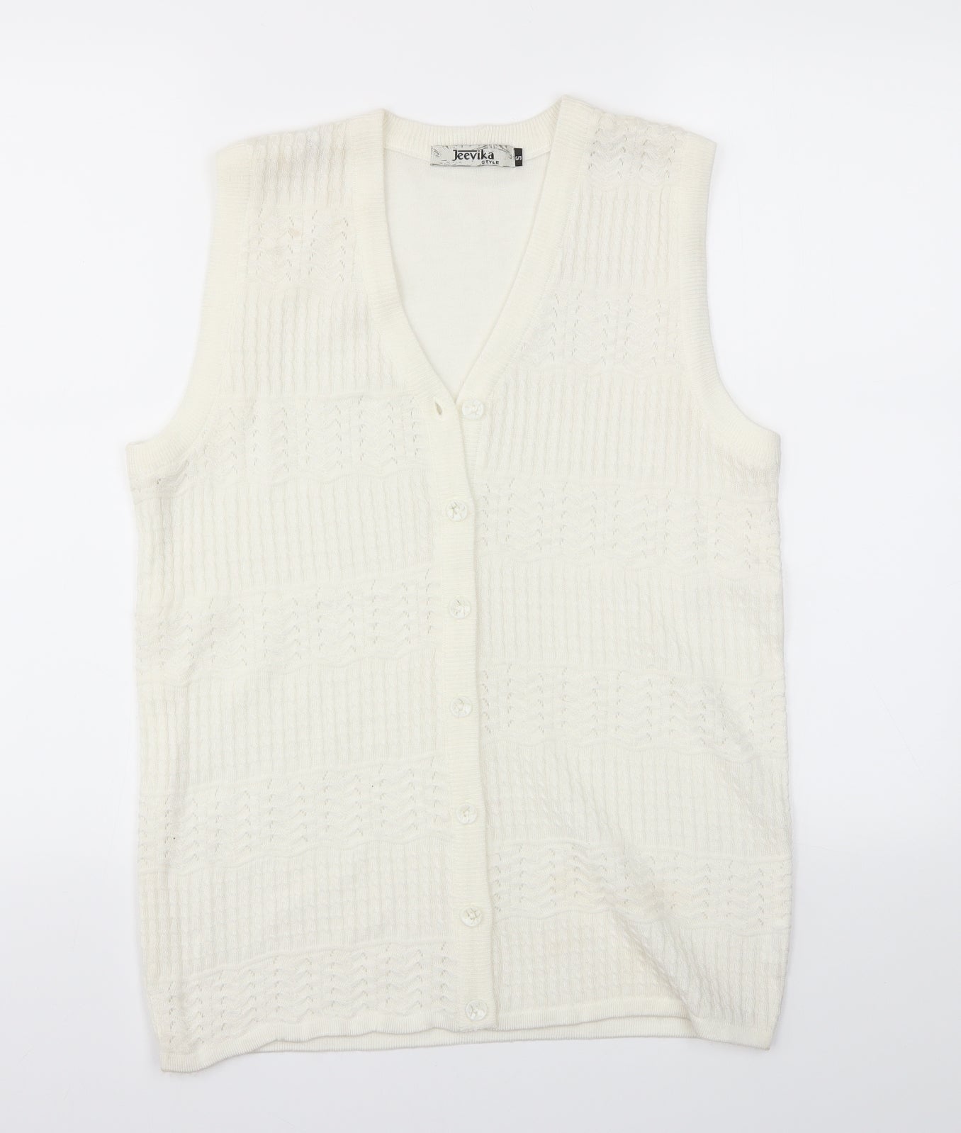 jeevika Womens Ivory   Cardigan Jumper Size S