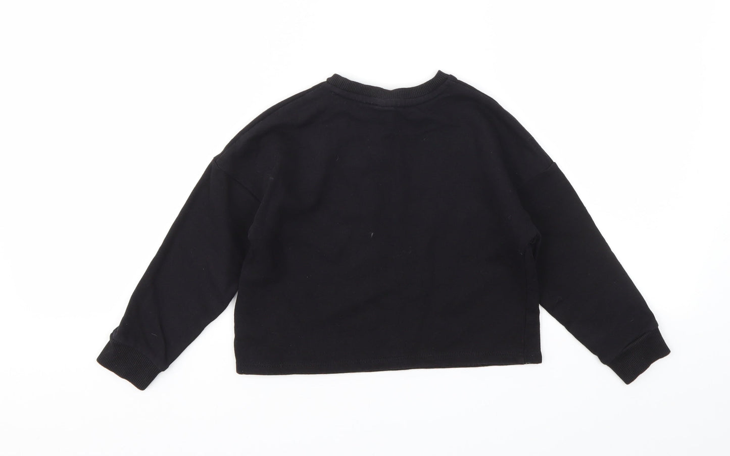 TU Girls Black   Pullover Jumper Size 5 Years