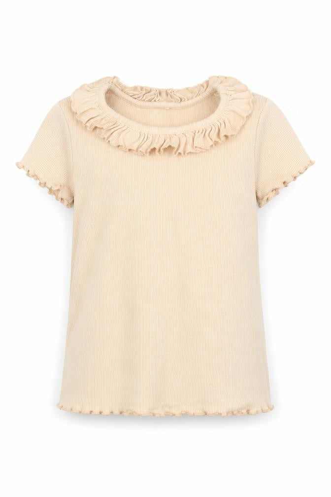 George Girls Beige   Basic T-Shirt Size 4-5 Years