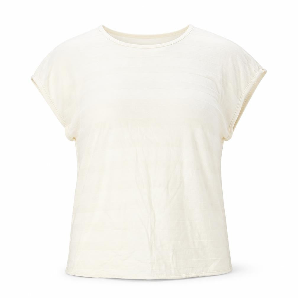 Per Una Womens Beige Striped  Basic T-Shirt Size 16