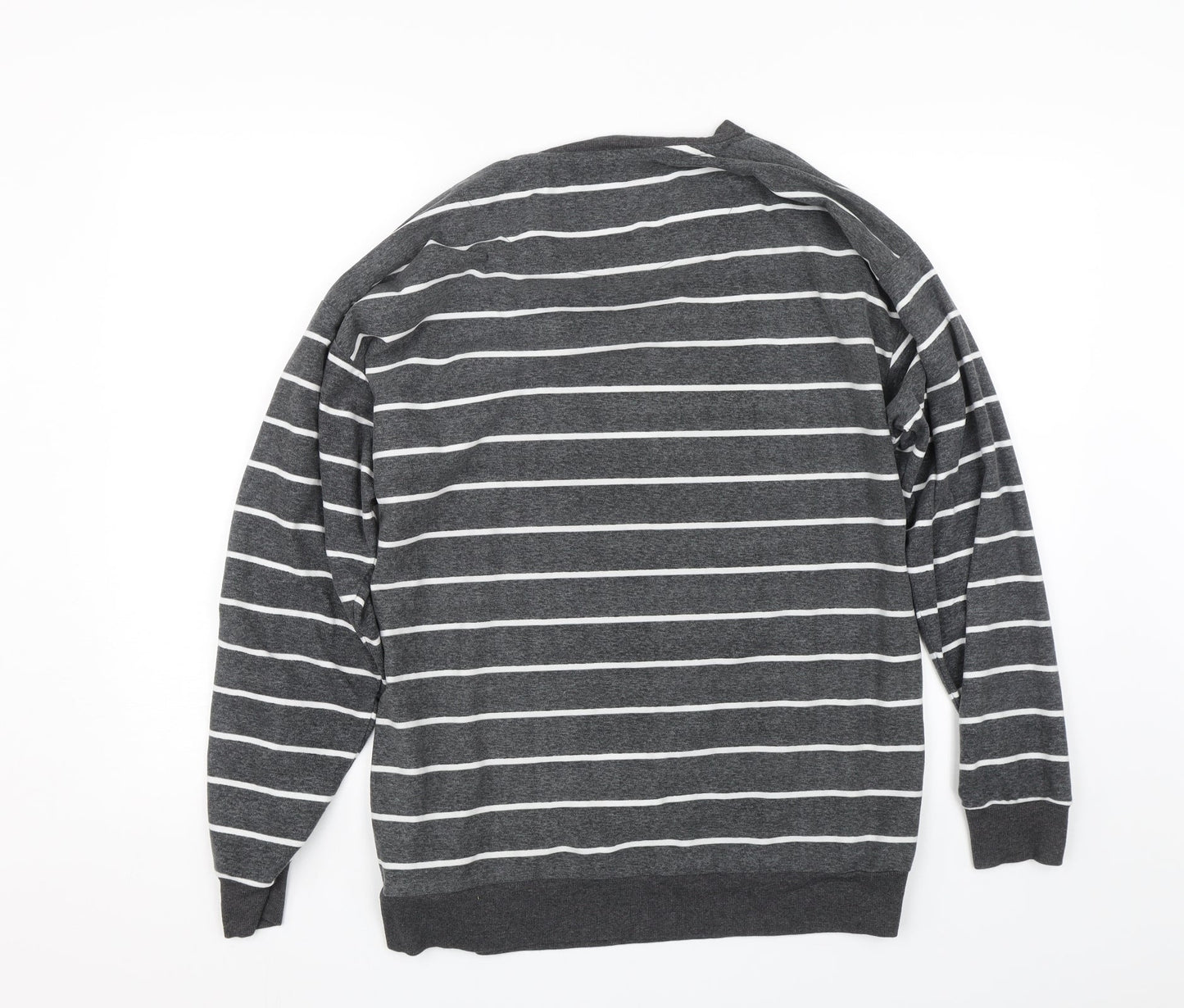 NEXT Womens Grey Striped  Pullover Jumper Size 14