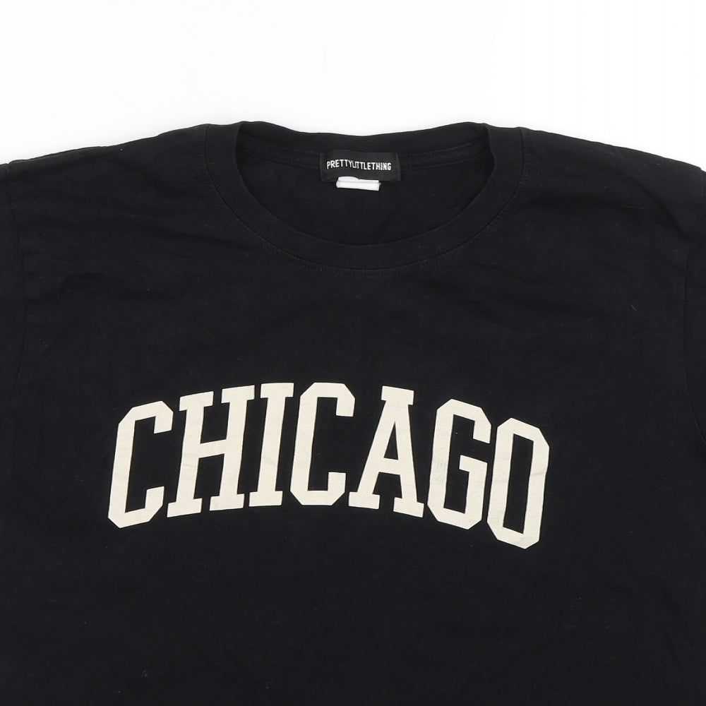 PRETTYLITTLETHING Womens Black   Basic T-Shirt Size S