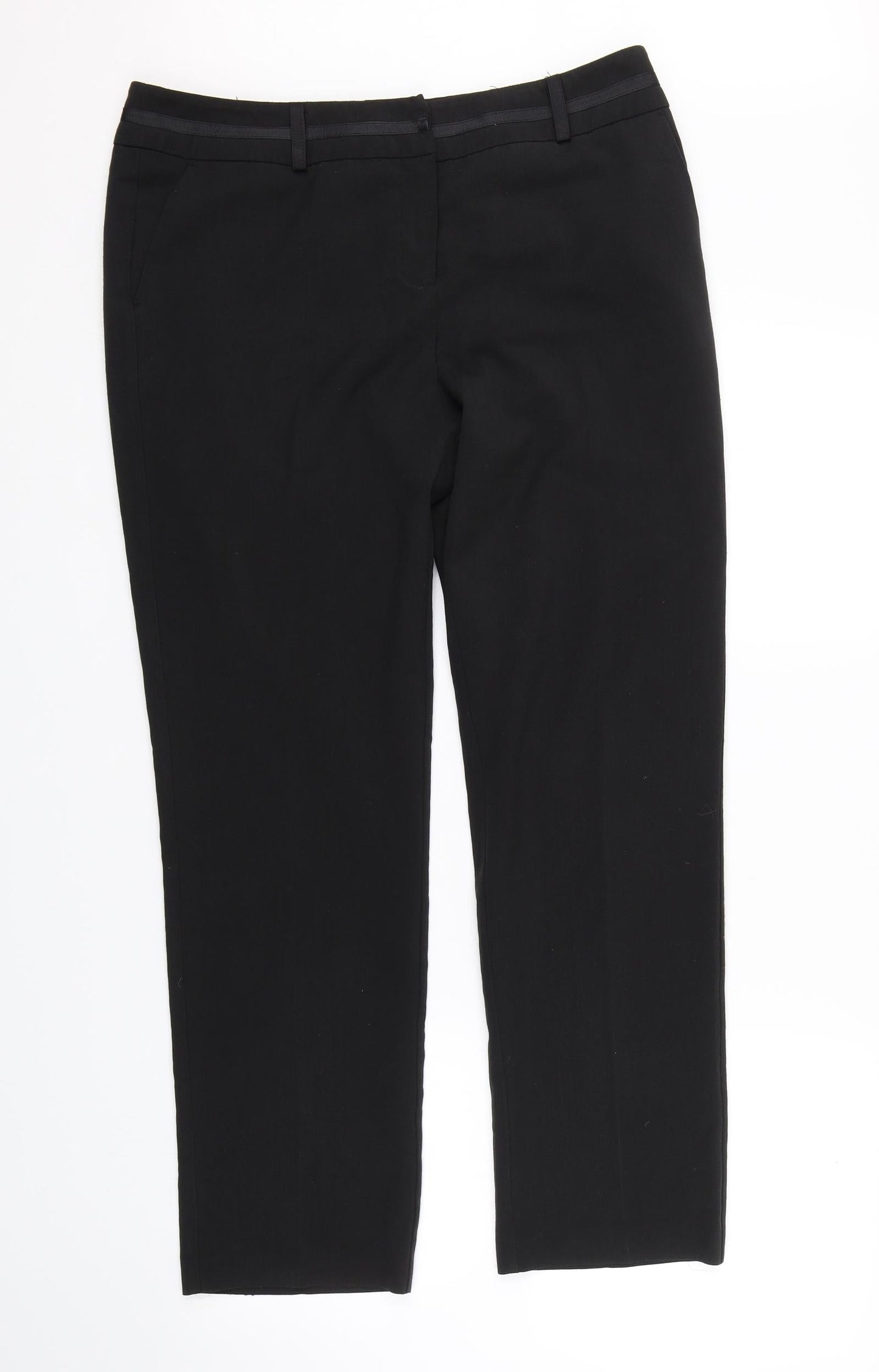BHS Womens Black   Trousers  Size 14 L25.5 in
