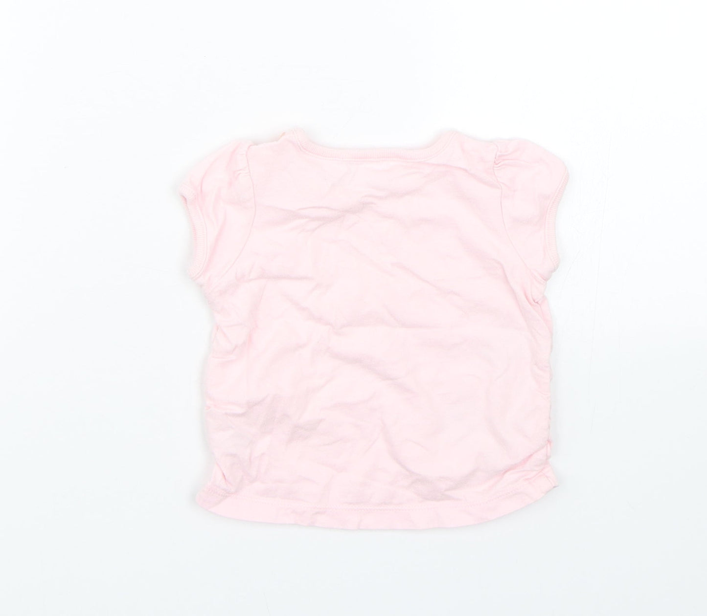 M&S Girls Pink Floral  Basic Blouse Size 3-6 Months
