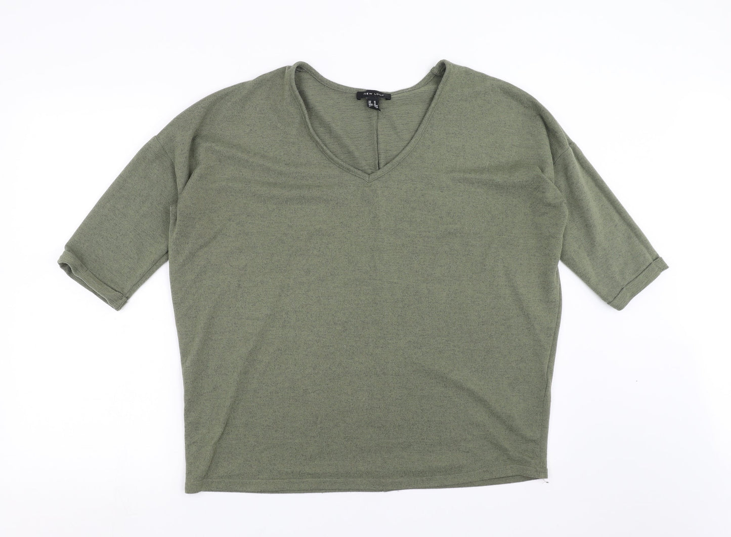 New Look Womens Green  Knit Pullover Jumper Size M