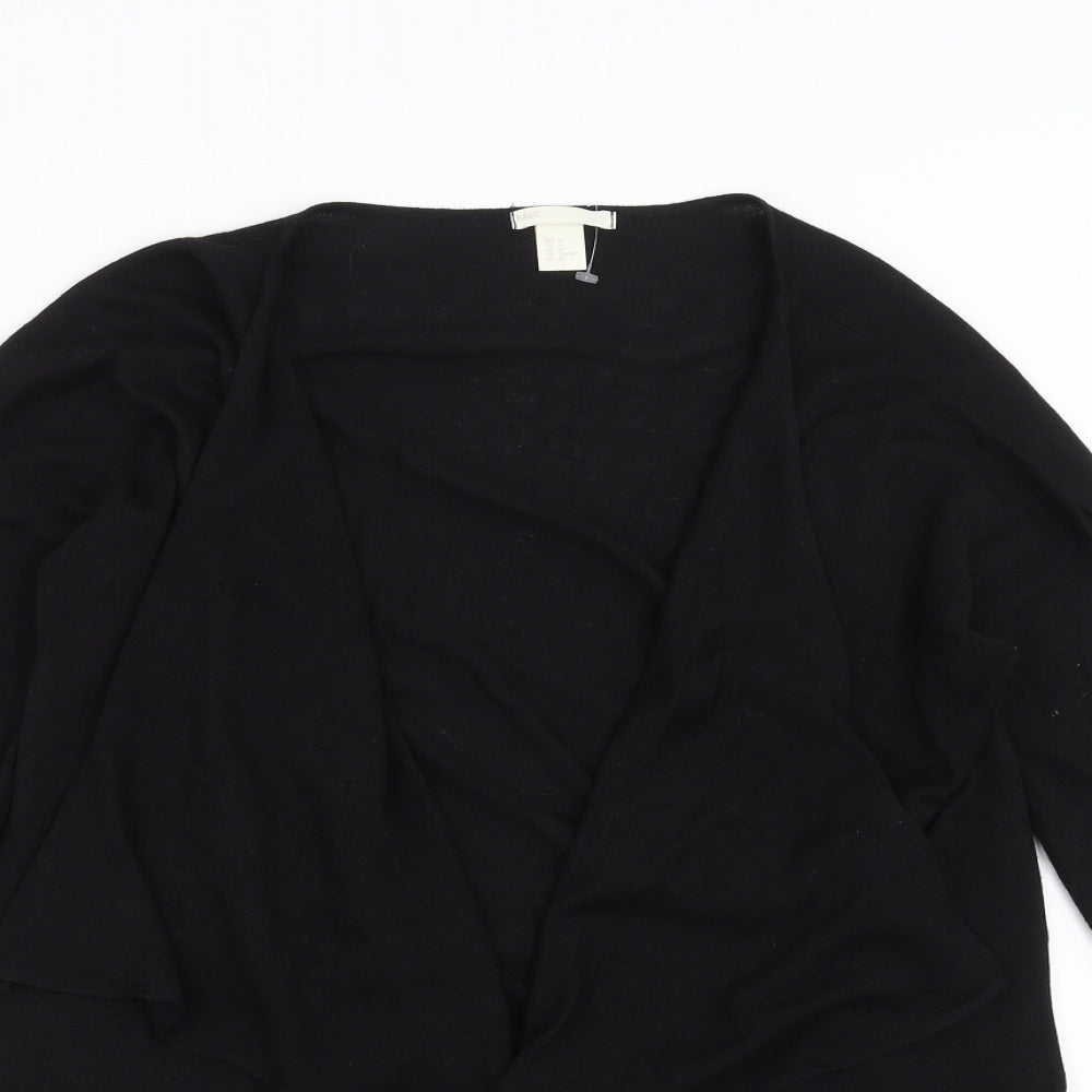 H&M Womens Black  Knit Cardigan Jumper Size M