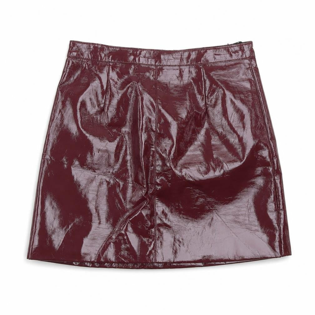 Front view of Miss Selfridge women’s purple a-line set, size UK 8