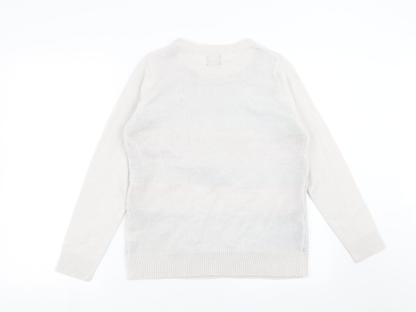BEYOU Womens Ivory  Knit Pullover Jumper Size 12  - Chirstmas