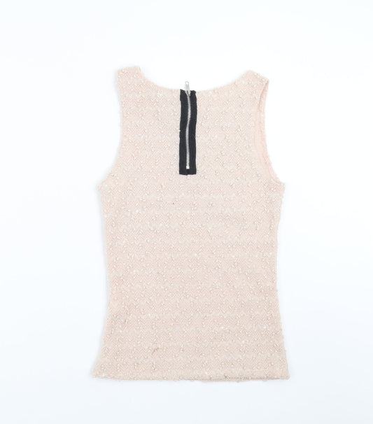 me Womens Pink   Basic Tank Size M  - sequins