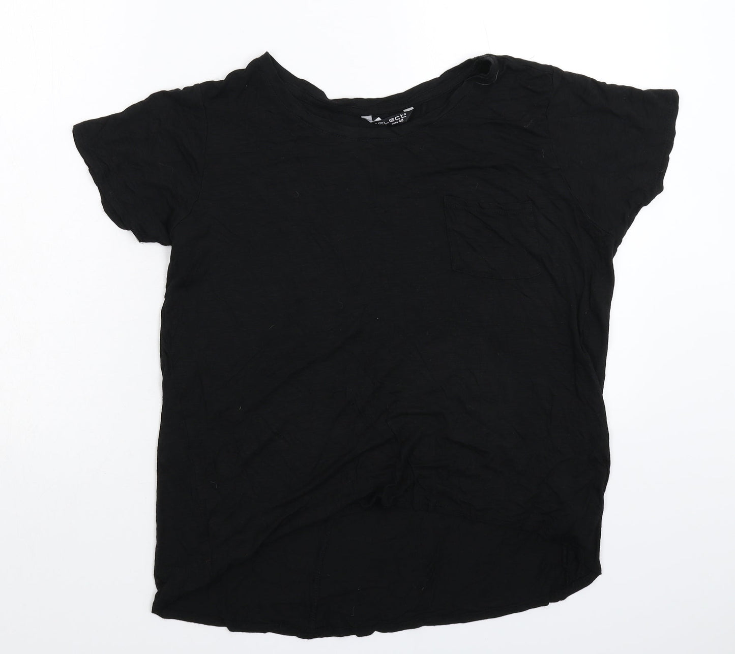 Select Womens Black   Basic T-Shirt Size 14