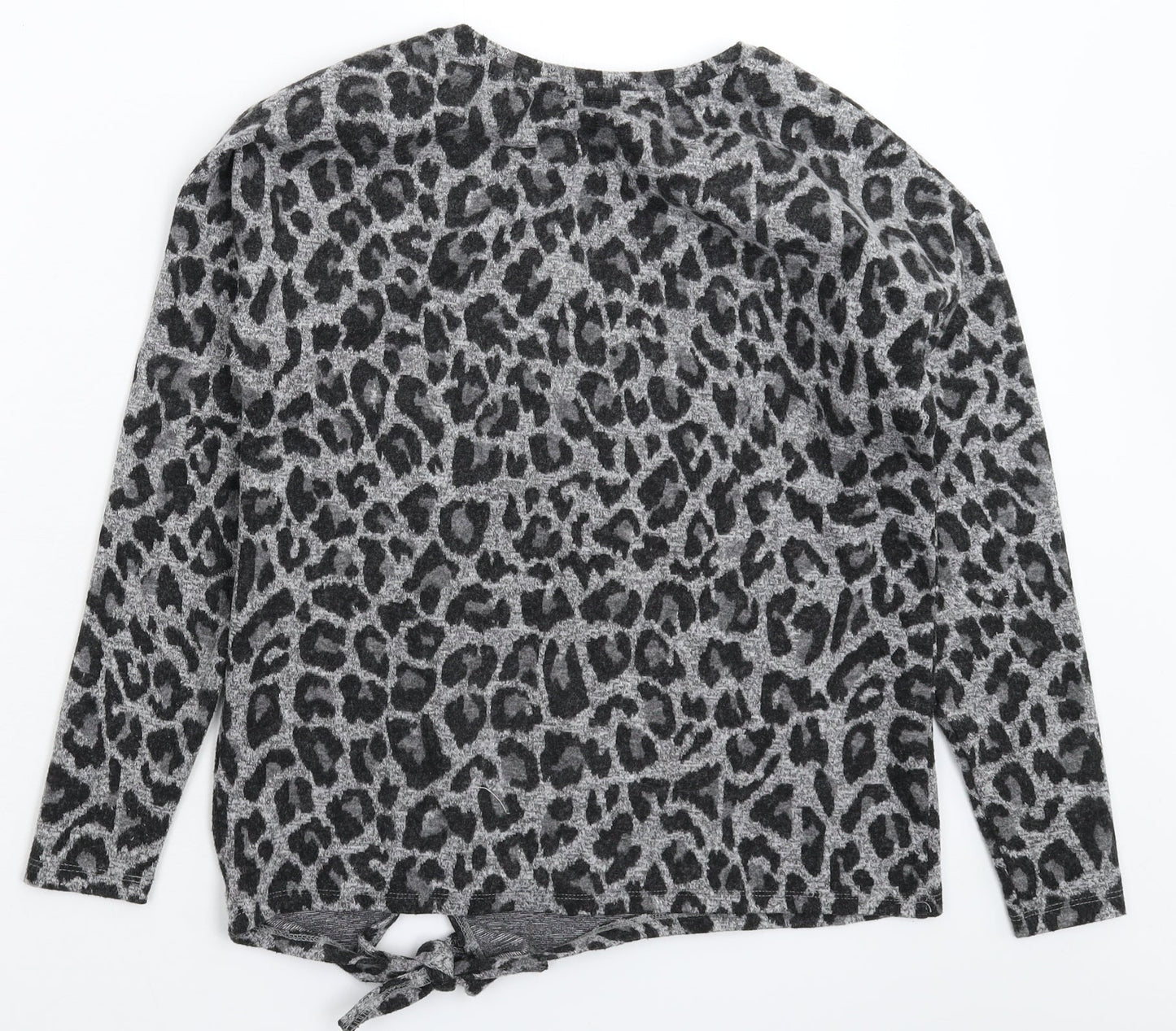 Papaya Womens Grey Animal Print  Pullover Jumper Size 10