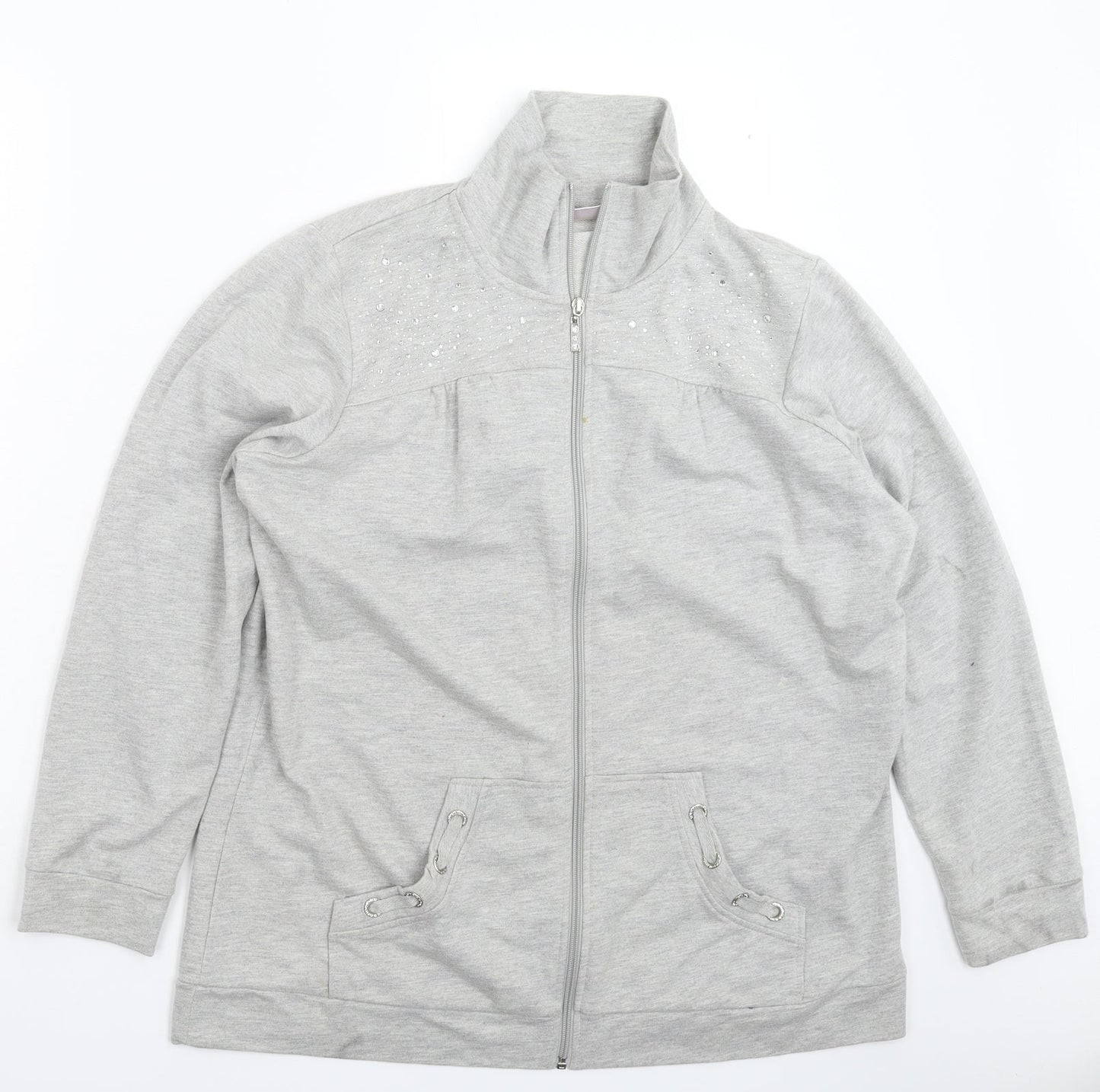 Quarter Factory Womens Grey   Jacket  Size M