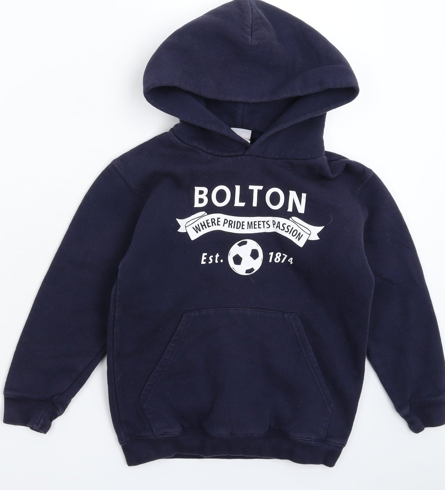 Fruit of the Loom Boys Blue   Pullover Hoodie Size 7-8 Years