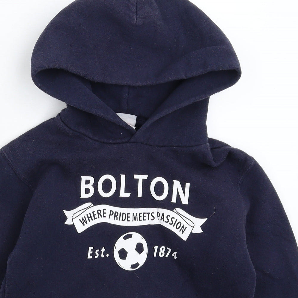 Fruit of the Loom Boys Blue   Pullover Hoodie Size 7-8 Years