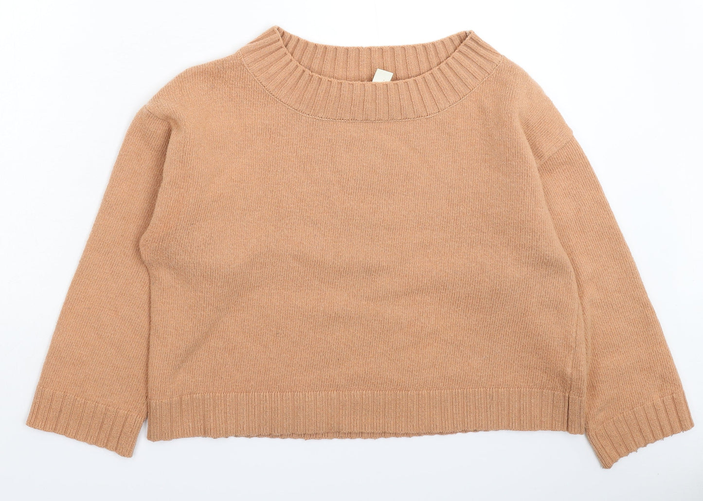 H&M Womens Beige  Knit Pullover Jumper Size L