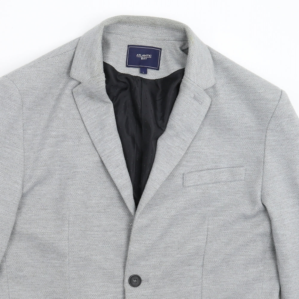 Atlantic Bay Mens Grey   Jacket Blazer Size L