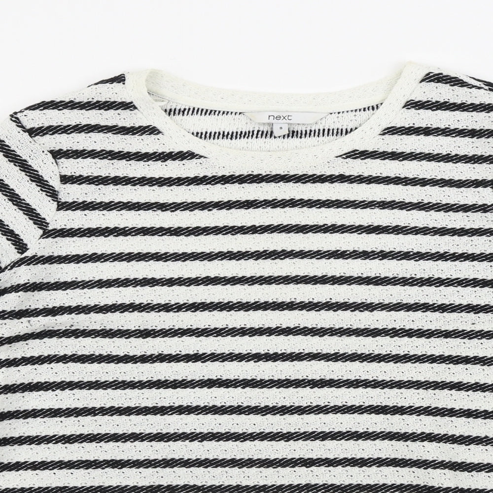 NEXT  Womens White Striped  Pullover Jumper Size 8