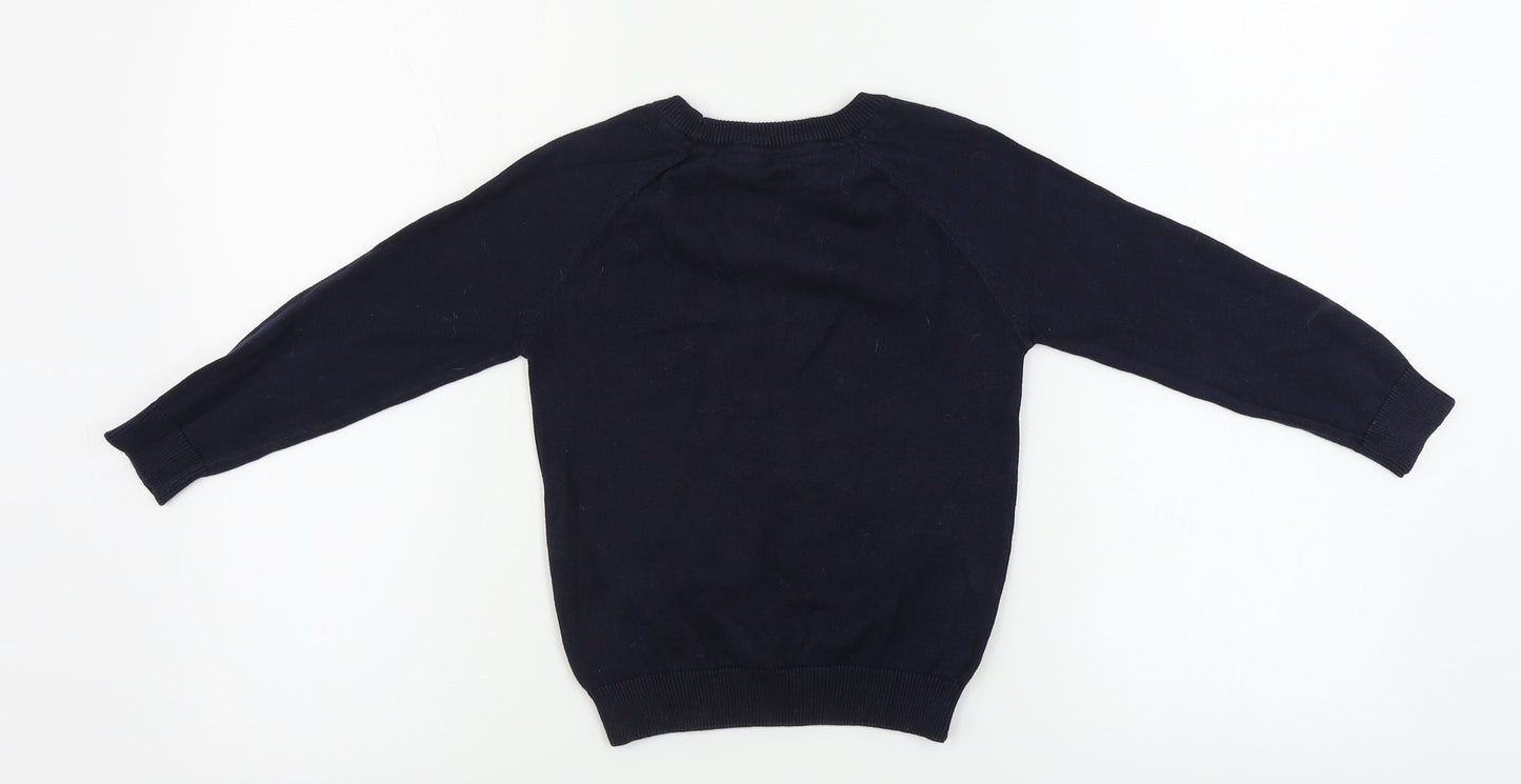 Primark  Boys Blue   Pullover Jumper Size 5-6 Years