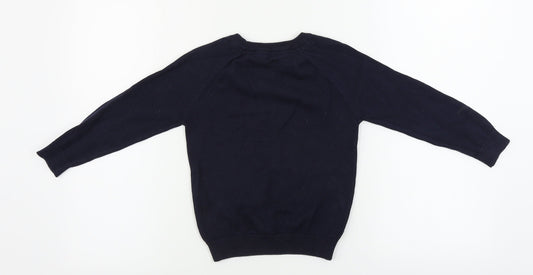 Primark  Boys Blue   Pullover Jumper Size 5-6 Years