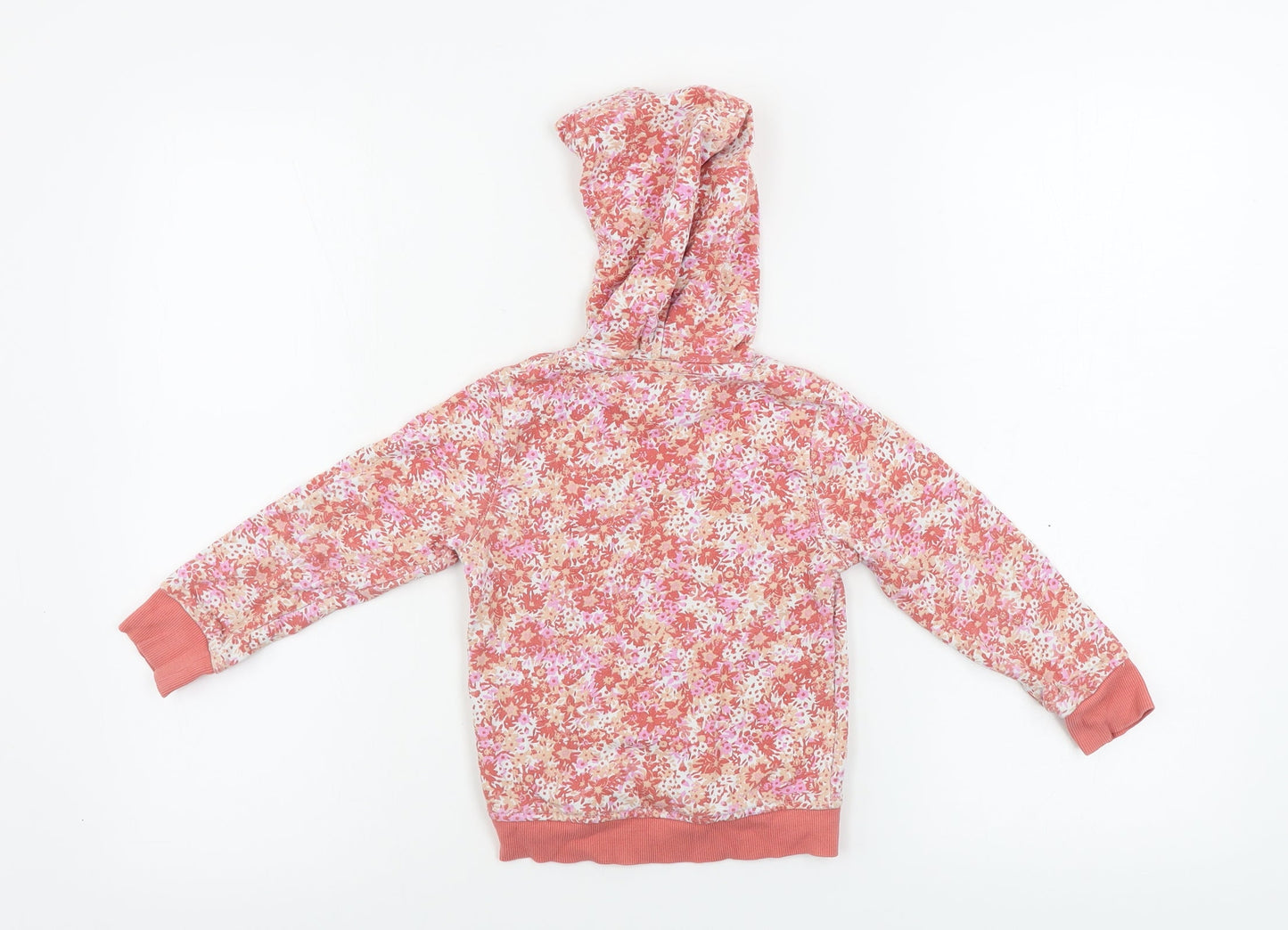 c Girls Pink Floral  Pullover Hoodie Size 3-4 Years