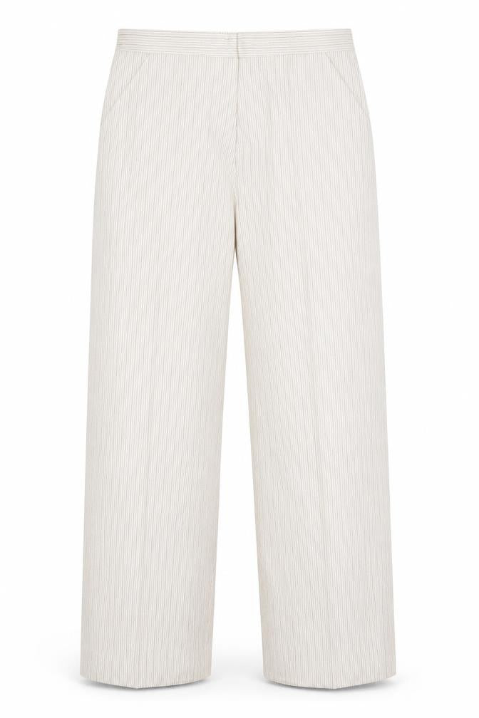 Bonmarché Womens Grey Striped Trousers Size 16 L28 in