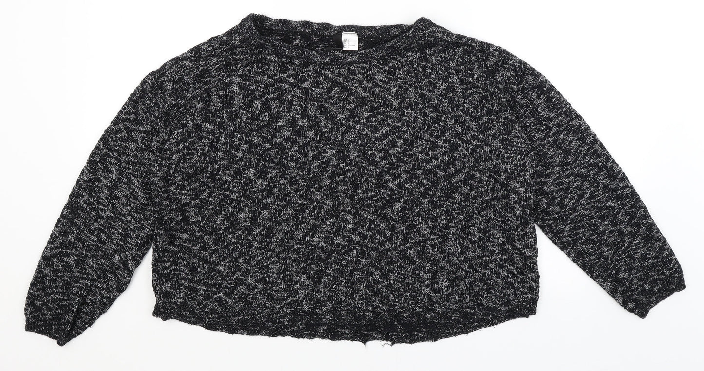 Divided Womens Black   Pullover Jumper Size L