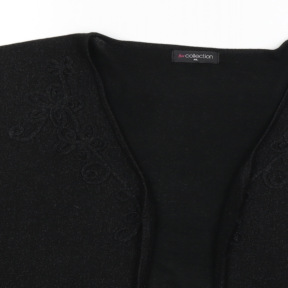 BM Collection Womens Black   Wrap Jumper Size XL