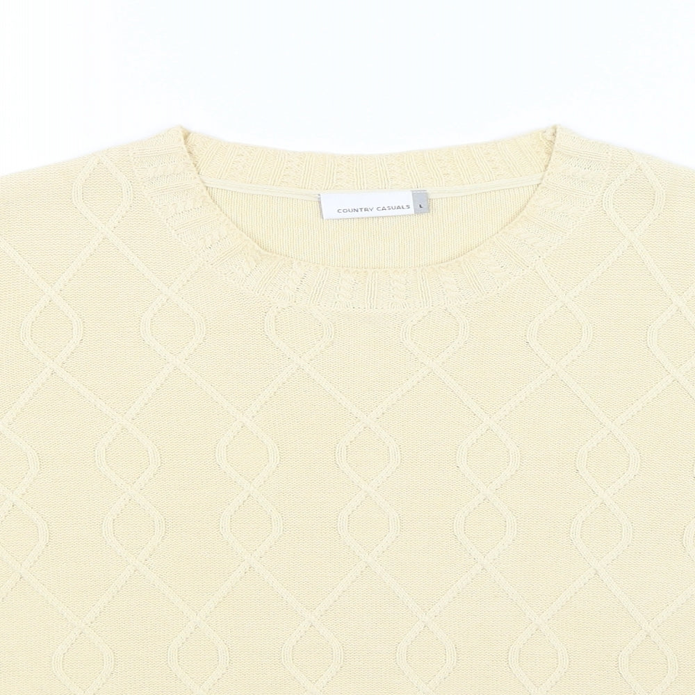 Country Casuals Womens Beige   Basic T-Shirt Size L