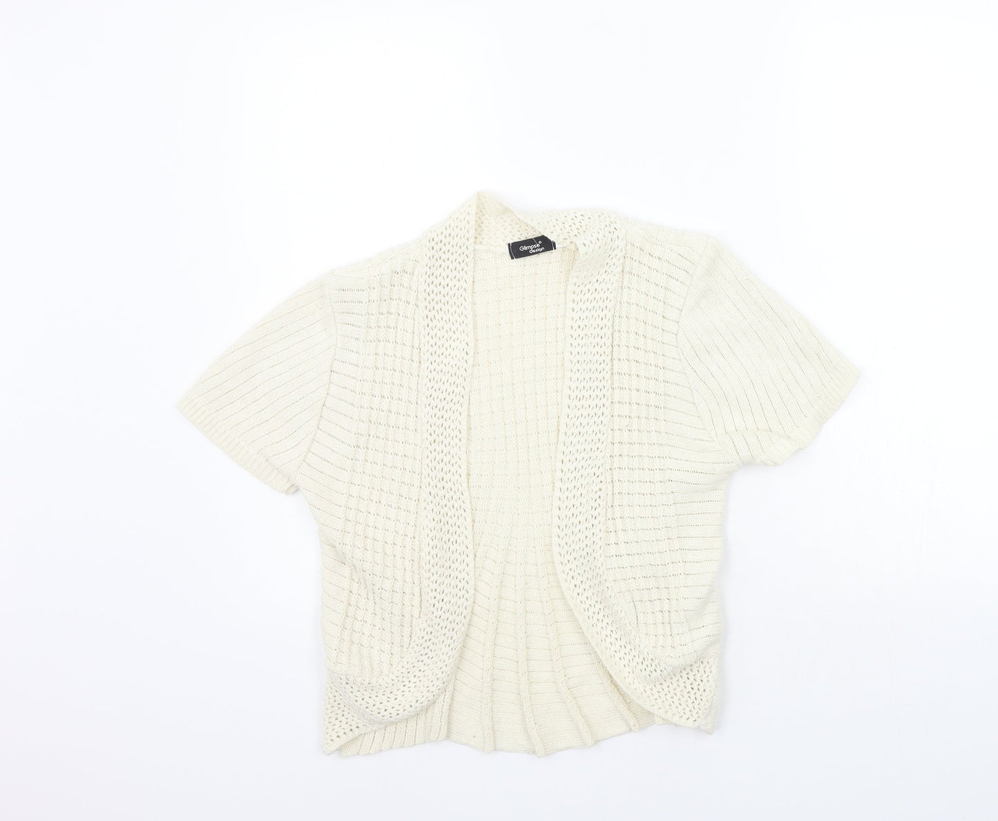 GLIMPSE DESIGN  Womens Beige   Cardigan Jumper Size M