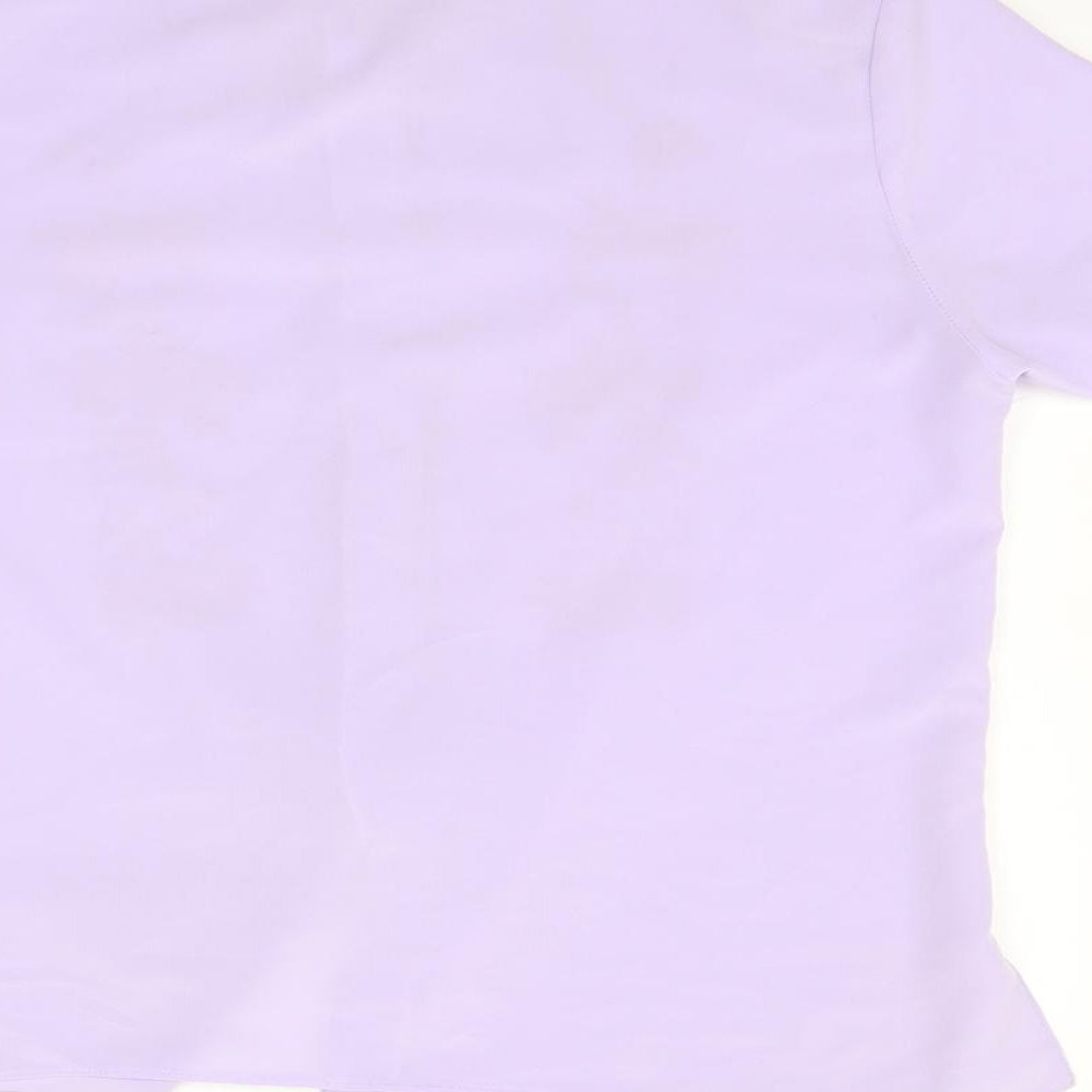 ROSY Womens Purple   Basic Button-Up Size 12