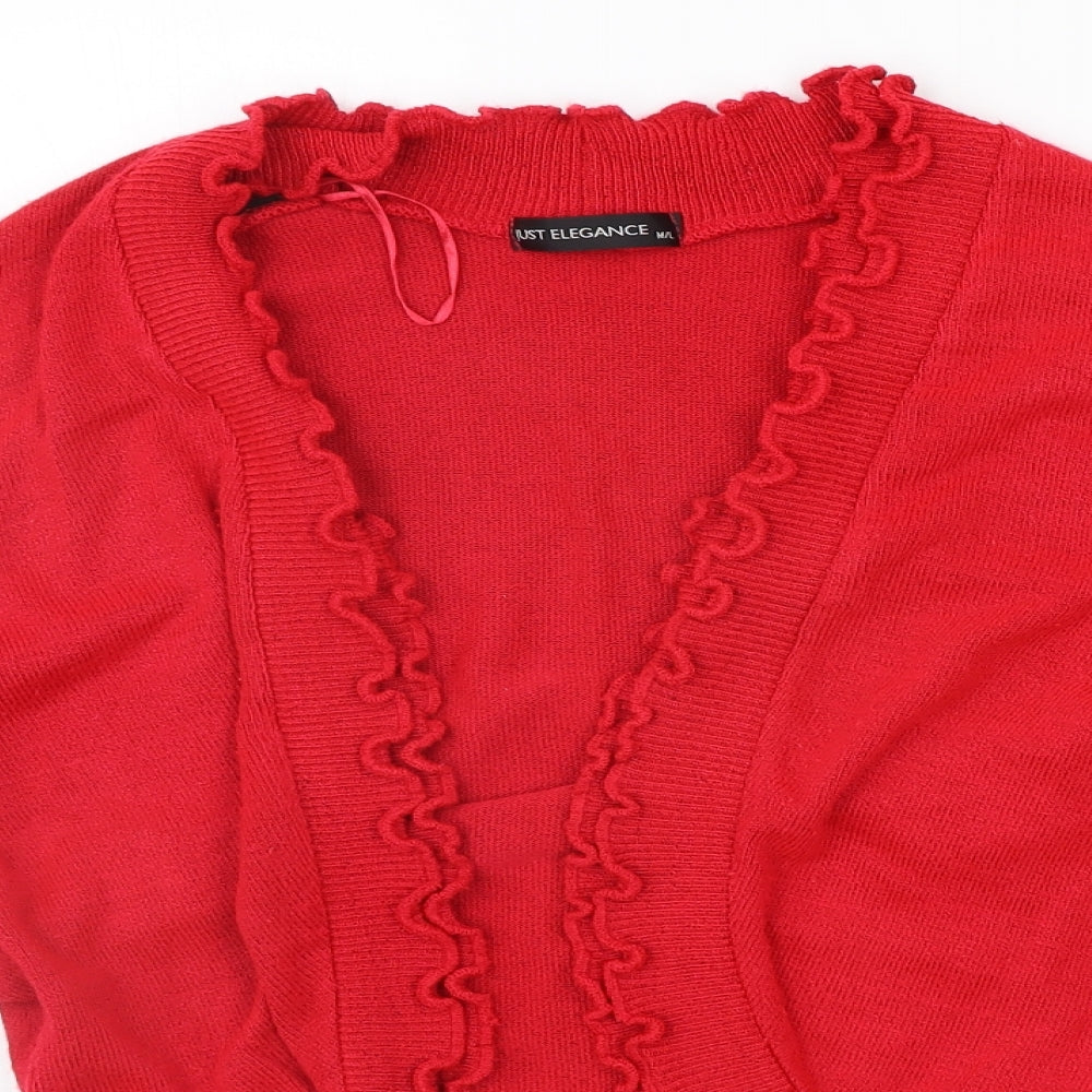 JUST ELEGANCE Womens Red   Cardigan Jumper Size M