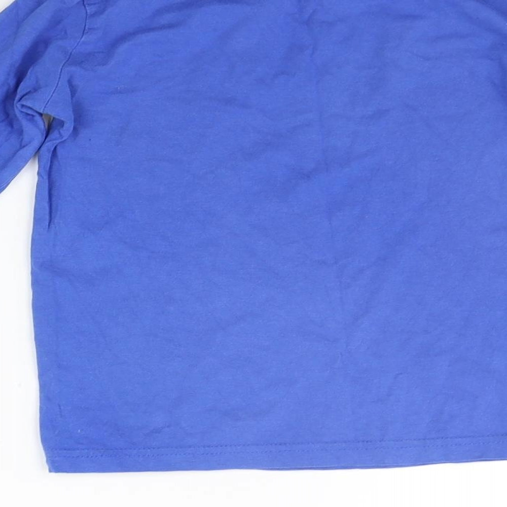 NKY Boys Blue Houndstooth  Basic T-Shirt Size 8 Years
