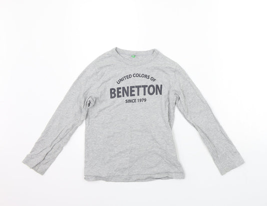 United Colours of Benetton Boys Grey   Basic T-Shirt Size M