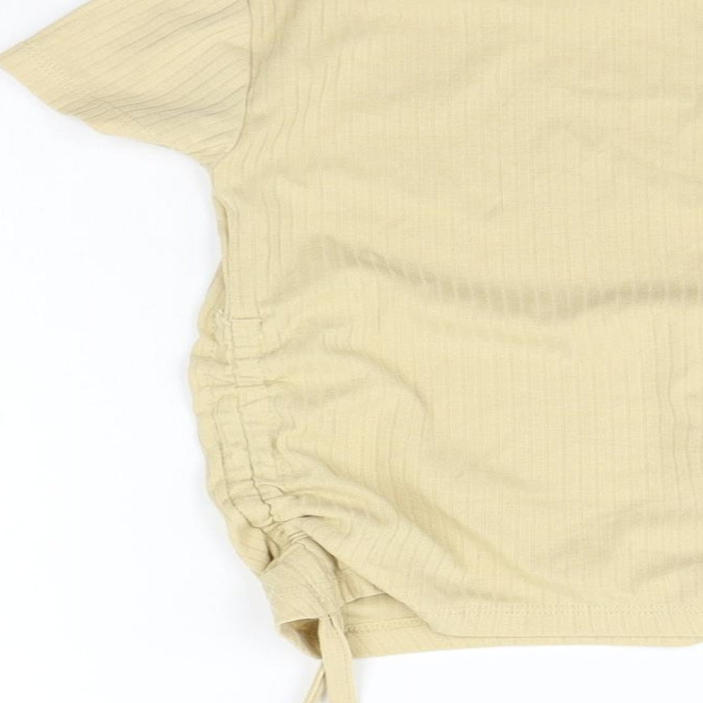 George Girls Beige   Basic T-Shirt Size 5-6 Years