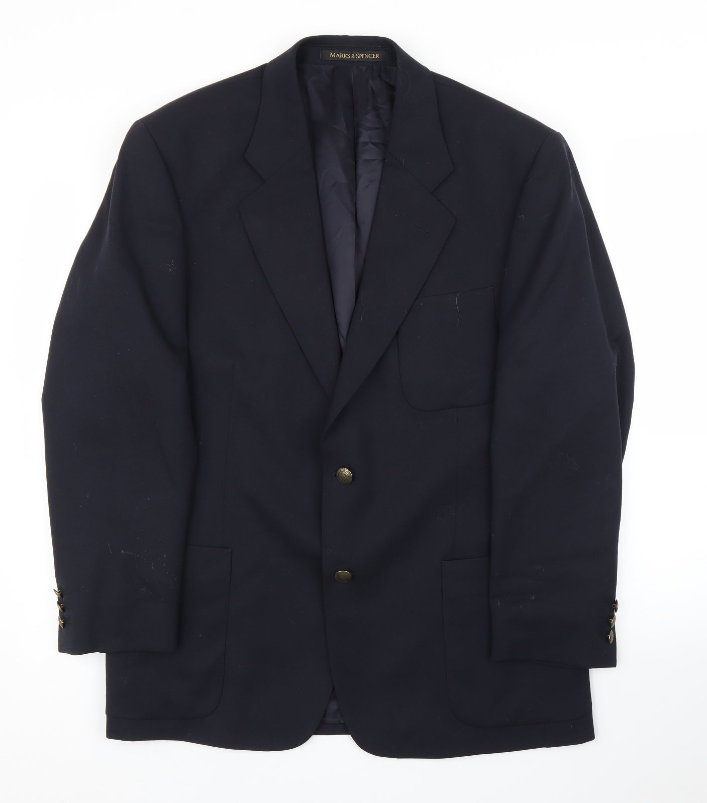 M&S Mens Blue   Jacket Suit Jacket Size 40