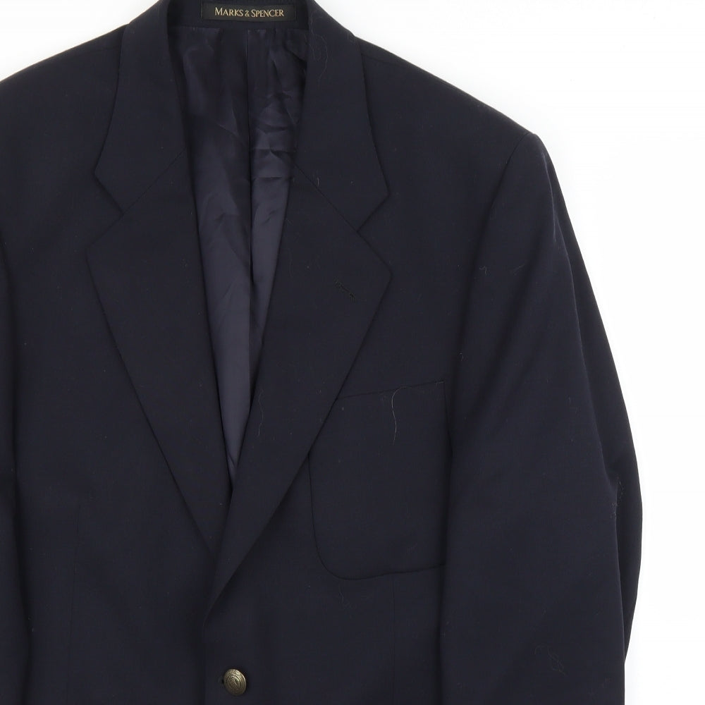 M&S Mens Blue   Jacket Suit Jacket Size 40